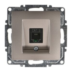 Günsan Visage Mocha Vidalı Nümeris Telefon Prizi (Cat3)