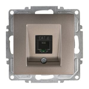 Günsan Visage Mocha Vidalı Tekli Data Prizi (RJ45 Cat6)