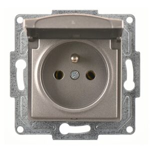 Günsan Visage Mocha Kapaklı UPS Priz - Klipsli