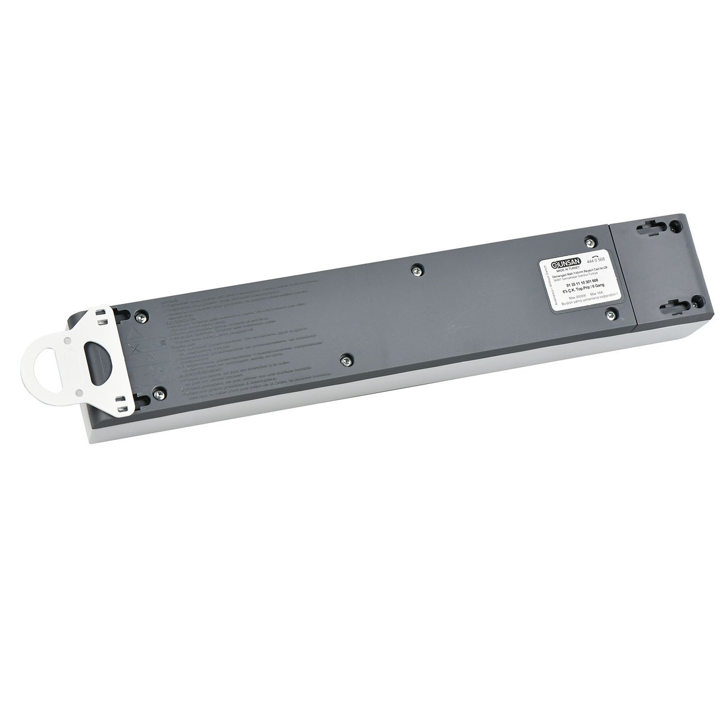 Günsan Altılı Çocuk Korumalı Topraklı Anahtarlı Priz Klemensli - Görsel 2