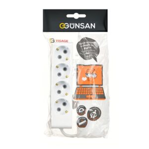 Günsan Dörtlü Çocuk Korumalı Topraklı Priz 2m