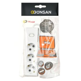 Günsan Üçlü Çocuk Korumalı Topraklı Anahtarlı Priz 3m