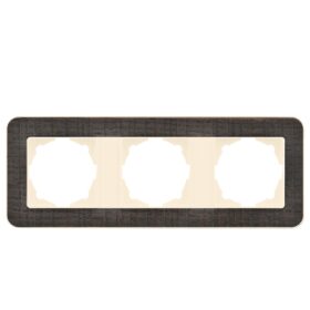 Günsan Radius Krem & Natural Oak Üçlü Çerçeve