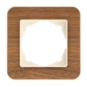 Günsan Radius Krem & Natural Walnut Tekli Çerçeve
