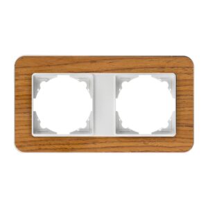 Günsan Radius Gümüş & Natural Teak İkili Çerçeve