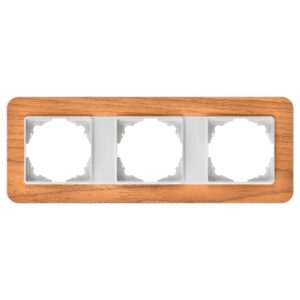 Günsan Radius Gümüş & Natural Teak Üçlü Çerçeve