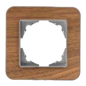 Günsan Radius Gümüş & Natural Walnut Tekli Çerçeve