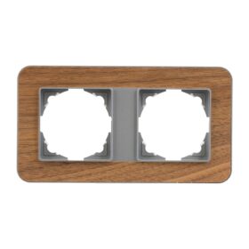 Günsan Radius Gümüş & Natural Walnut İkili Çerçeve