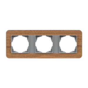 Günsan Radius Gümüş & Natural Walnut Üçlü Çerçeve