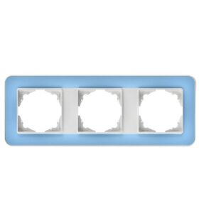 Günsan Radius Gümüş & Pastel Blue Üçlü  Çerçeve