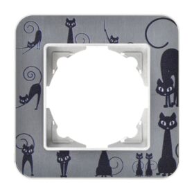 Günsan Radius Gümüş & Cats Metal Tekli Çerçeve