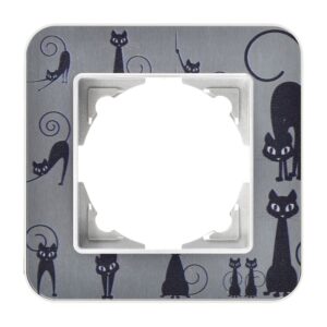 Günsan Radius Gümüş & Cats Metal Tekli Çerçeve