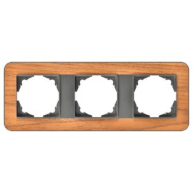 Günsan Radius Füme & Natural Teak Üçlü Çerçeve