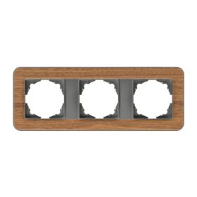 Günsan Radius Füme & Natural Walnut Üçlü Çerçeve