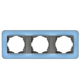 Günsan Radius Füme & Pastel Blue Üçlü Çerçeve