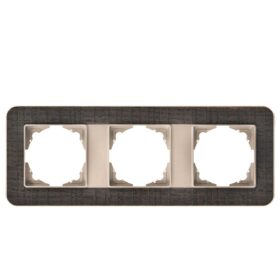 Günsan Radius Metalik Bej & Natural Oak Üçlü Çerçeve