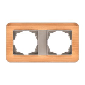 Günsan Radius Metalik Bej & Natural Bamboo İkili Çerçeve