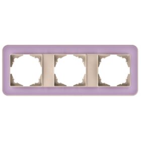 Günsan Radius Metalik Bej & Pastel Violet Üçlü Çerçeve