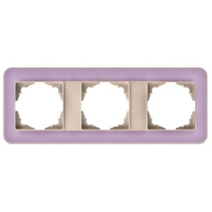 Günsan Radius Metalik Bej & Pastel Violet Üçlü Çerçeve