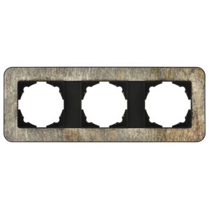 Günsan Radius Metalik Siyah & Silver Gold Üçlü Çerçeve