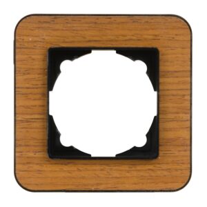 Günsan Radius Metalik Siyah & Natural Teak Tekli Çerçeve