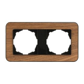 Günsan Radius Metalik Siyah & Natural Walnut İkili Çerçeve