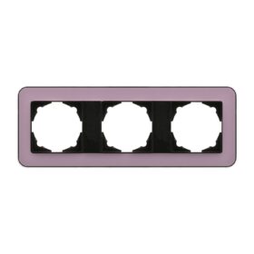 Günsan Radius Metalik Siyah & Dusty Rose Üçlü Çerçeve