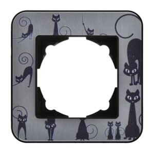 Günsan Radius Metalik Siyah & Cats Metal Tekli Çerçeve