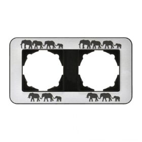 Günsan Radius Metalik Siyah & Good Luck İkili Çerçeve