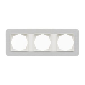 Günsan Radius Fildişi Beyazı & Silver Light Üçlü Çerçeve