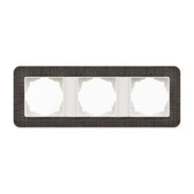 Günsan Radius Fildişi Beyazı & Natural Oak Üçlü Çerçeve