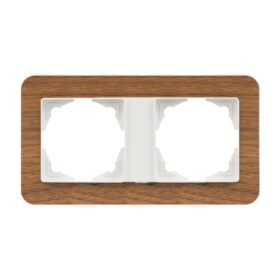 Günsan Radius Fildişi Beyazı & Natural Walnut İkili Çerçeve