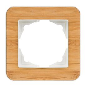 Günsan Radius Fildişi Beyazı & Natural Bamboo Tekli Çerçeve