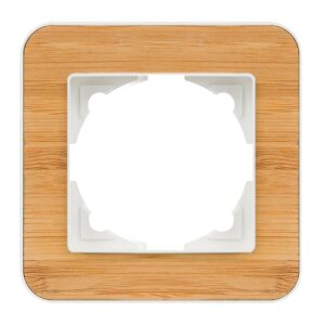 Günsan Radius Fildişi Beyazı & Natural Bamboo Tekli Çerçeve