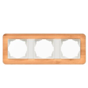 Günsan Radius Fildişi Beyazı & Natural Bamboo Üçlü Çerçeve