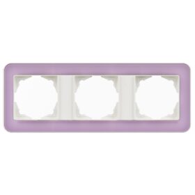 Günsan Radius Fildişi Beyazı & Pastel Violet Üçlü Çerçeve