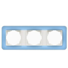 Günsan Radius Fildişi Beyazı & Pastel Blue Üçlü Çerçeve