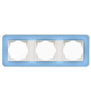 Günsan Radius Fildişi Beyazı & Pastel Blue Üçlü Çerçeve