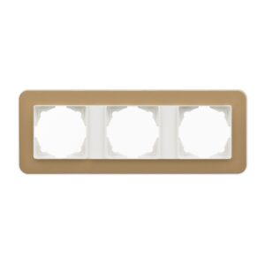 Günsan Radius Fildişi Beyazı & Pearl Gold Üçlü Çerçeve