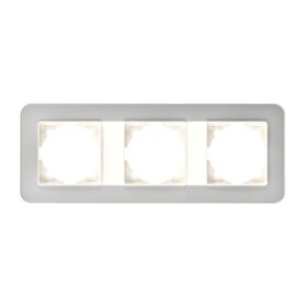 Günsan Radius Fildişi Beyazı & Pearl Silver Üçlü Çerçeve