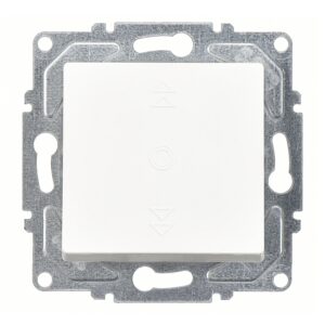 Günsan Eqona Beyaz Vidalı Jaluzi Kumanda Anahtarı - Tek Düğmeli 10AX 250V