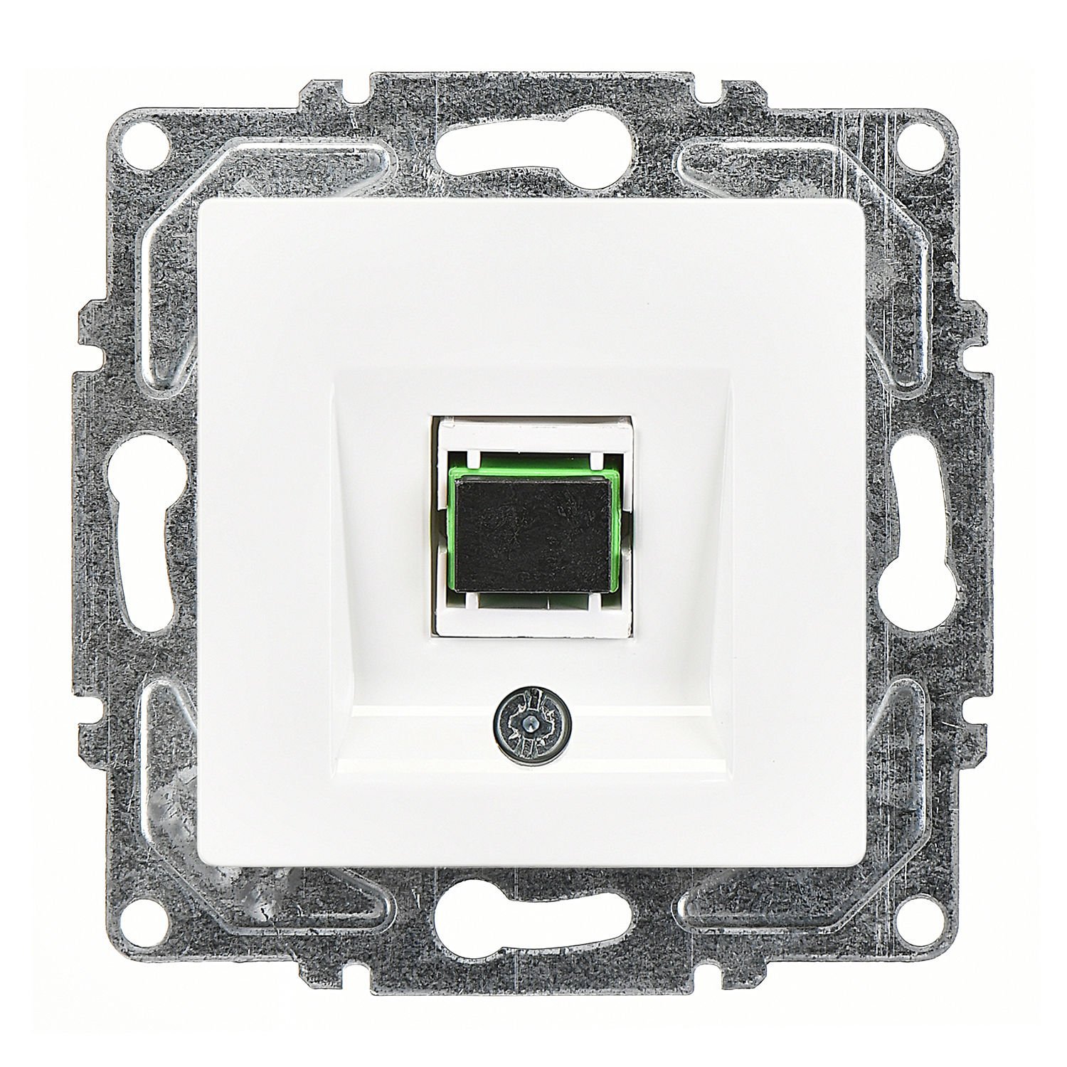 Günsan Eqona Beyaz Vidalı Fiber Optik Data Prizi