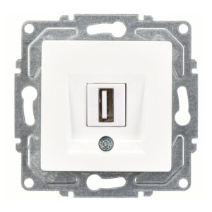 Günsan Eqona Beyaz Vidalı USB Data Prizi