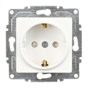 Günsan Eqona Beyaz Çocuk Korumalı Topraklı Priz - 16A 250V - Klipsli