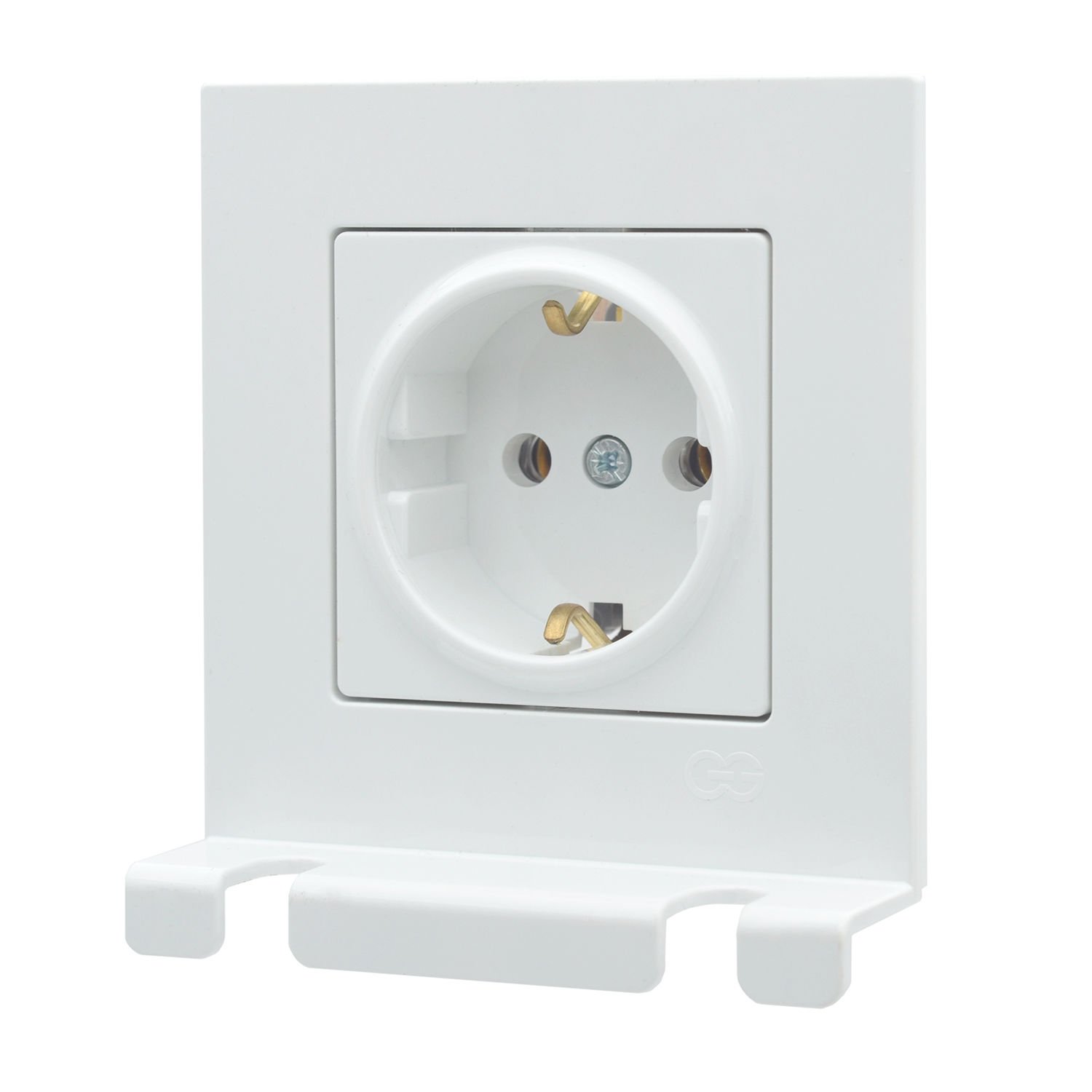 Günsan Eqona Beyaz Pratik Fiş Tutucu Topraklı Priz - Vidalı - Görsel 2