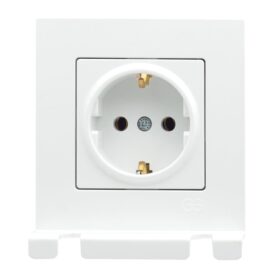 Günsan Eqona Beyaz Pratik Fiş Tutucu Topraklı Priz - Vidalı