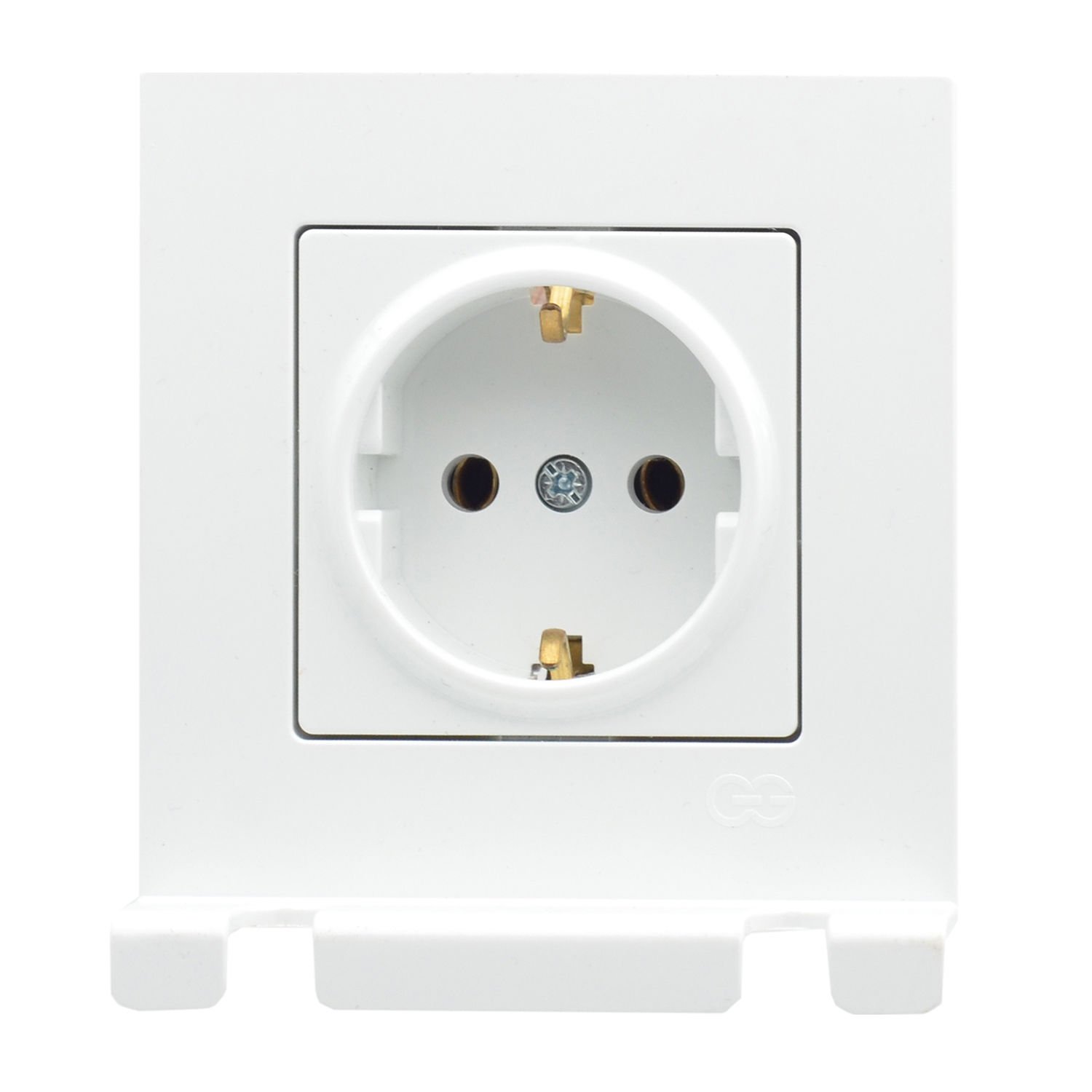 Günsan Eqona Beyaz Pratik Fiş Tutucu Topraklı Priz - Vidalı