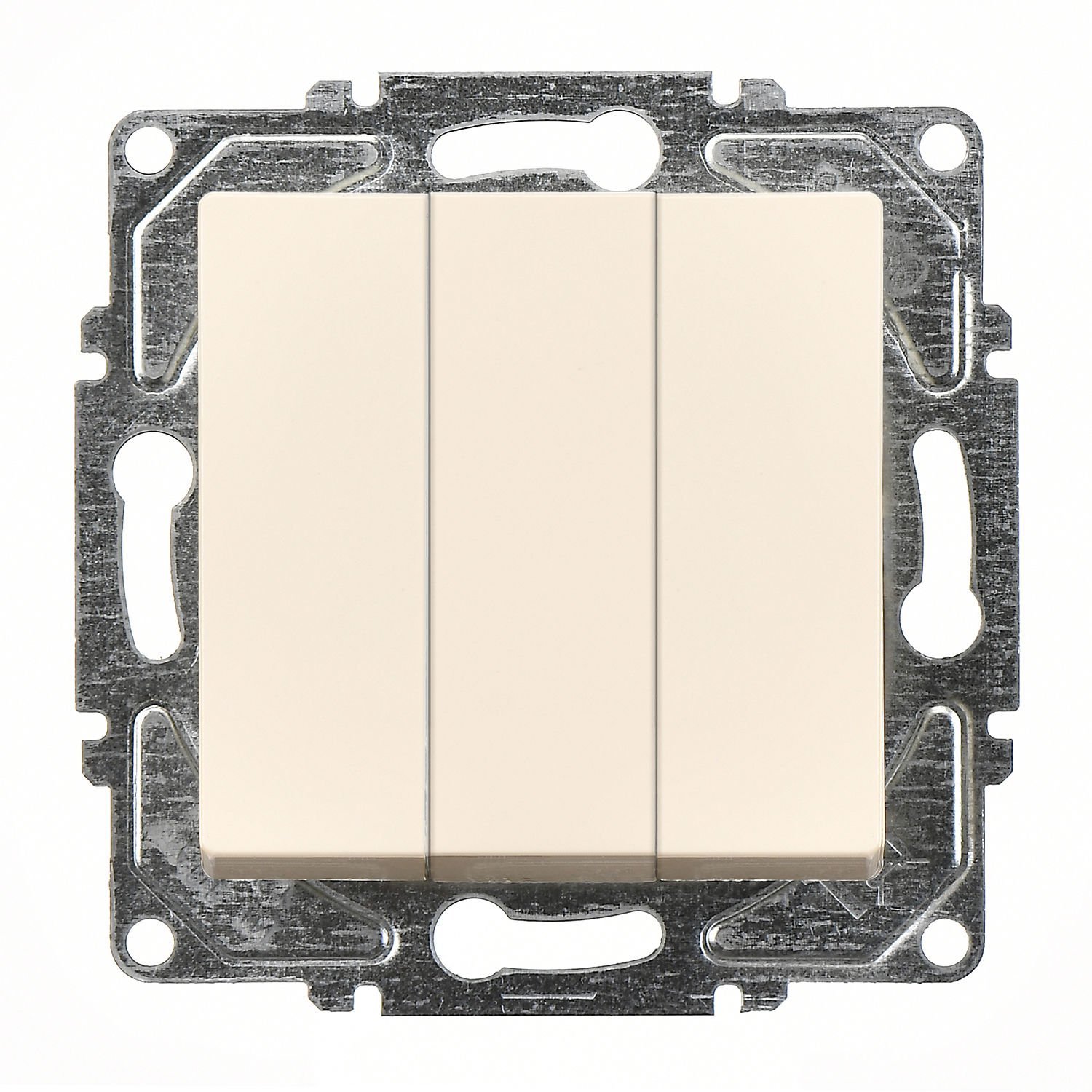 Günsan Eqona Krem Vidalı Üçlü Anahtar 10AX 250V