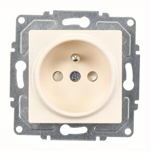 Günsan Eqona Krem Çocuk Korumalı UPS Priz- 16A 250V - Vidalı