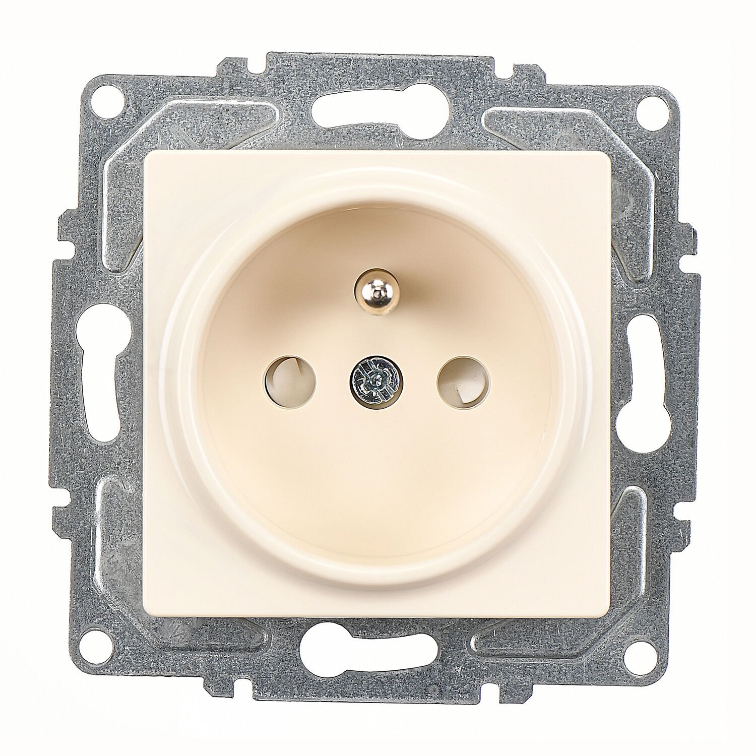 Günsan Eqona Krem Çocuk Korumalı UPS Priz- 16A 250V - Vidalı